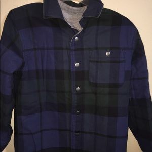 Boys Reversible Plaid Coat